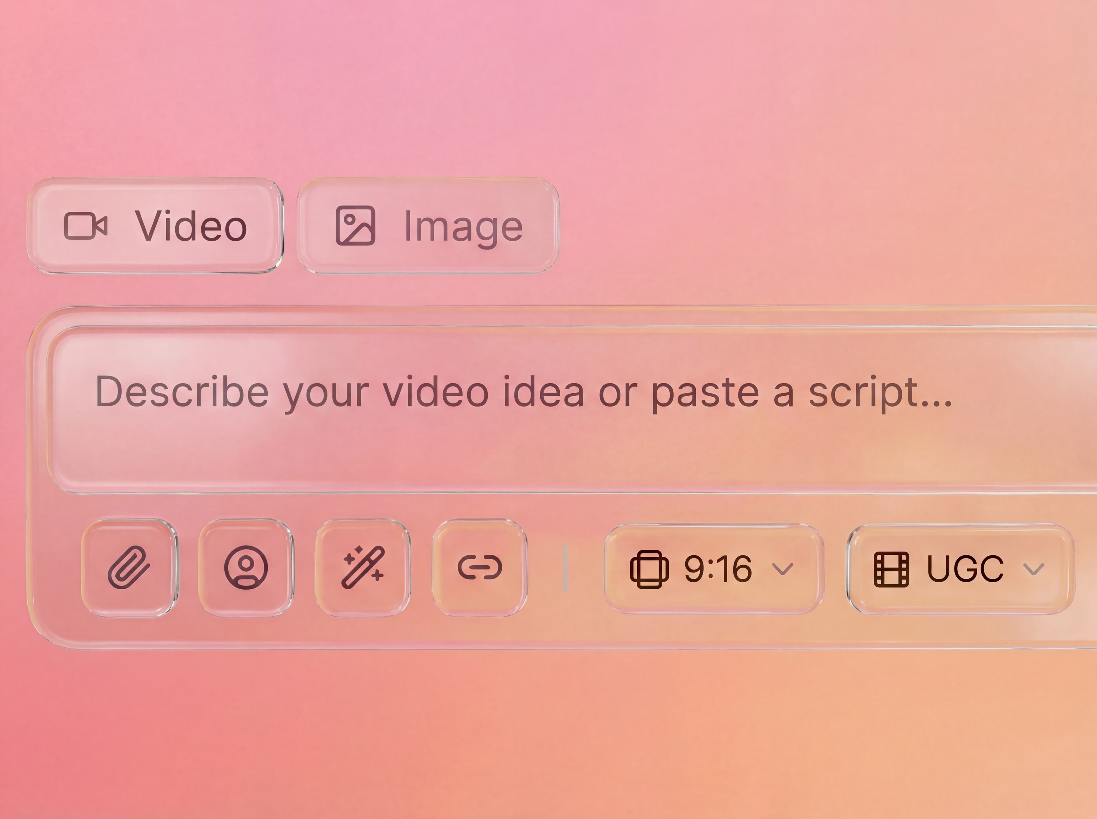 AI presenter and style customization screen in August Ads