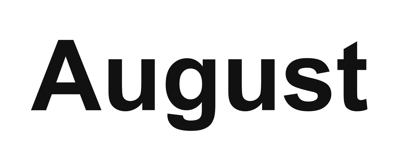 August wordmark dark